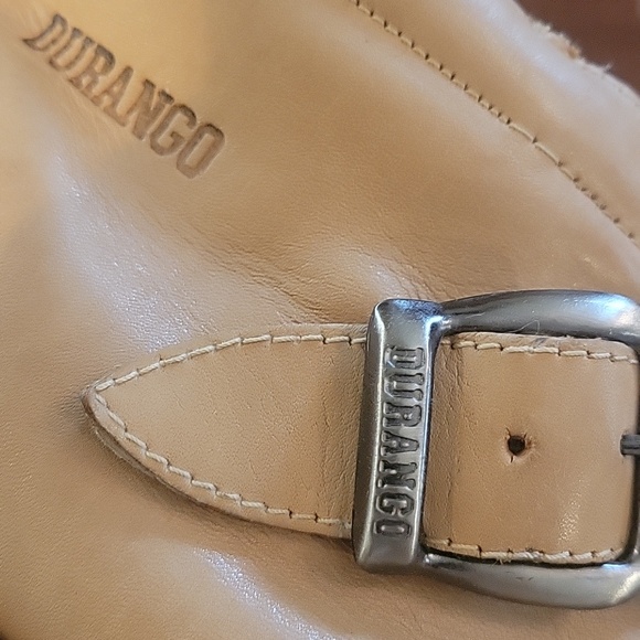 DURANGO LEATHER ANKLE BUCKLE BOOTS   11D  TAN main image 4